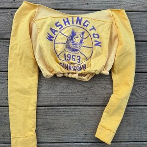 Washington Huskies Crop Reworked Sweatshirt Vintage Small